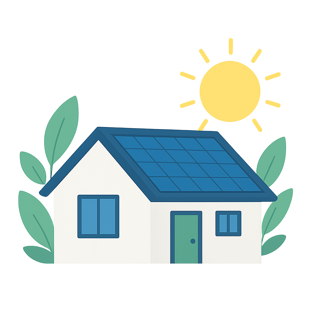House with solar panels